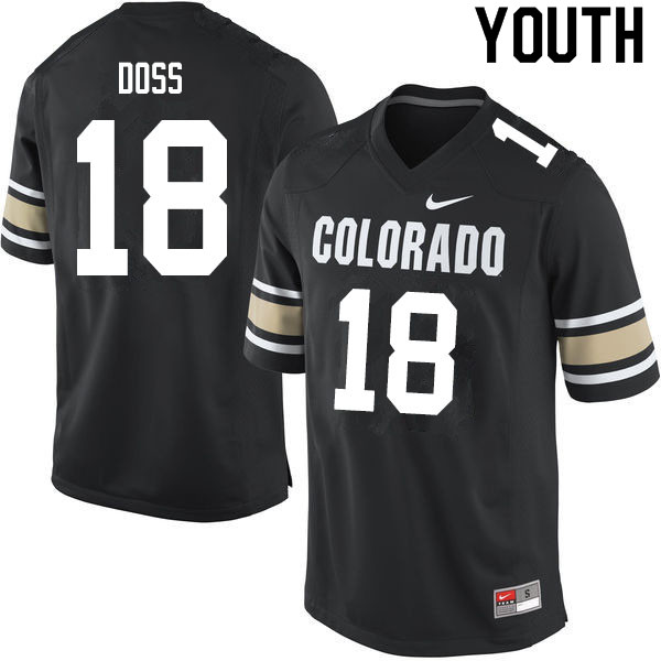 Youth #18 Jeremiah Doss Colorado Buffaloes College Football Jerseys Sale-Home Black